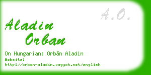 aladin orban business card